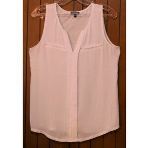Women's EXPRESS White Sleveless Top Blouse Shirt Size SP